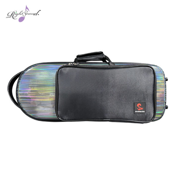 Trumpet-Inspired PC Case with Brushed Pattern