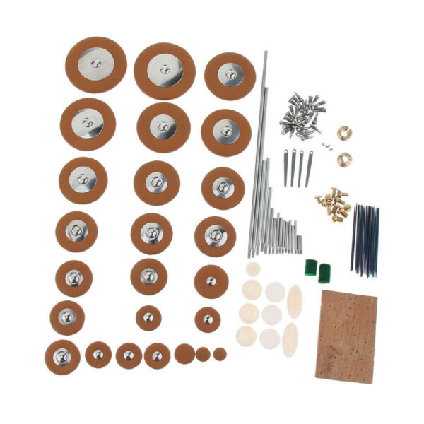 Saxophone Repair Parts Kit: Pads, Axle Rods, Screws, Corks, Reed Needles – Fits Alto & Tenor (Note: Brand Compatibility Varies)