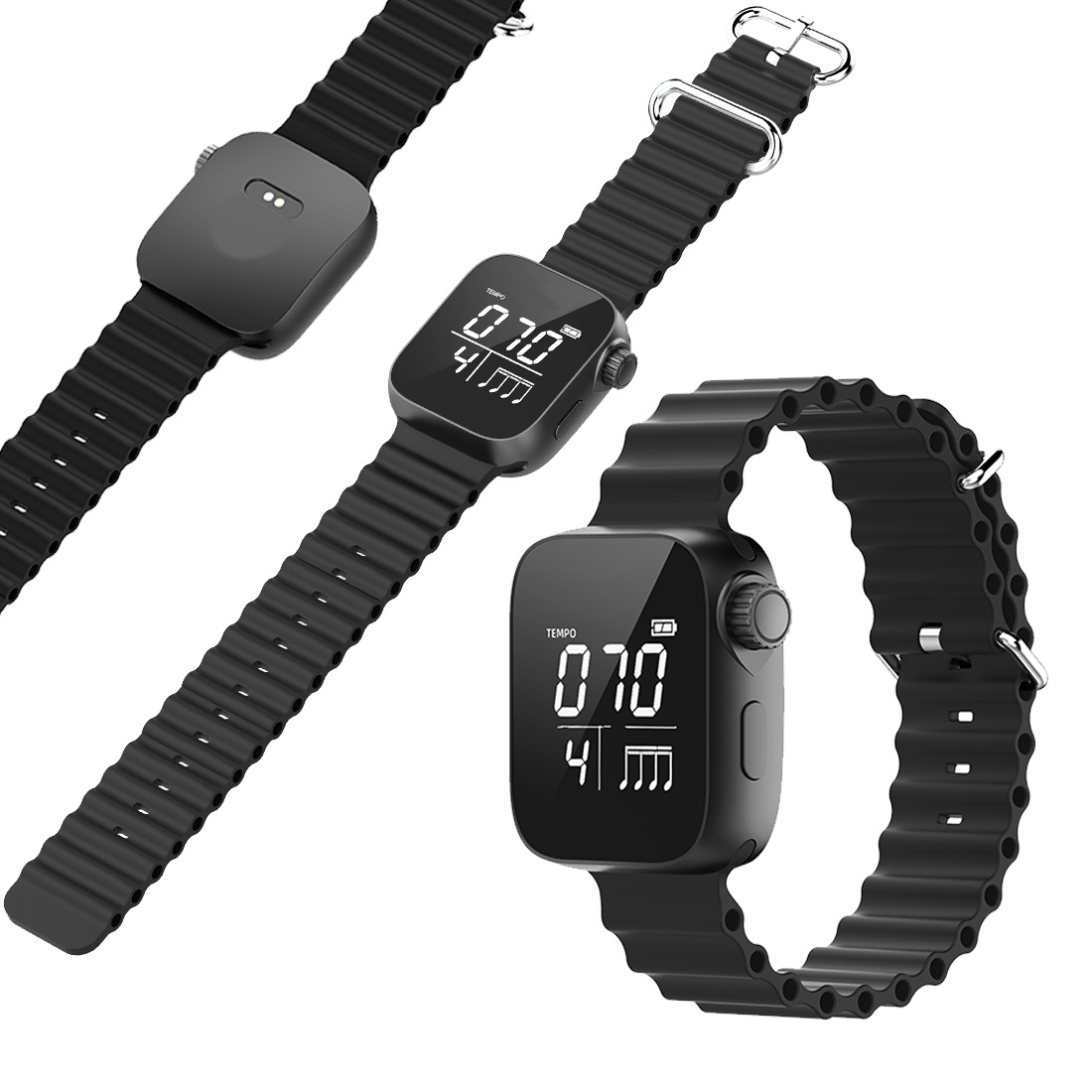 Metronome Watch, Wearable Vibrating Metronome Wrist Watch for Sport  Running, Music Practice Tracker for Guitar, Piano, Drum and All Instruments 